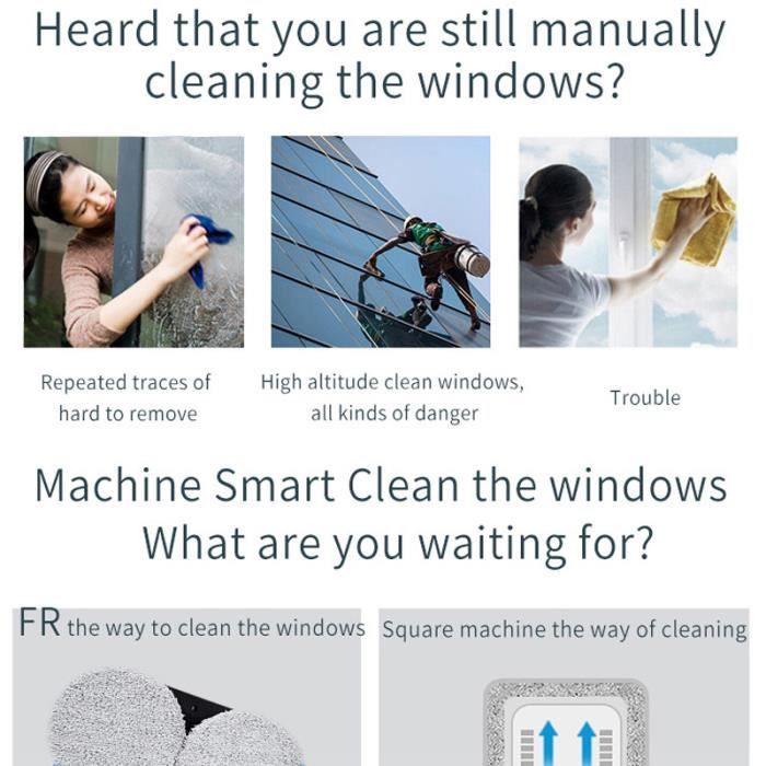 Robot nettoyeur de vitres Bolture - Essuie-glace - Lave-vitre