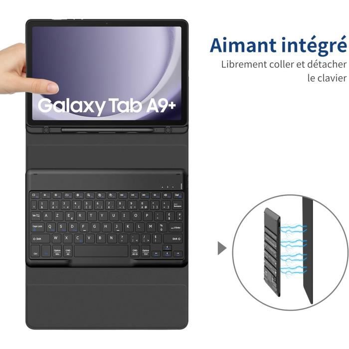 Couverture, Compatible avec l'étui Samsung Galaxy Tab A9 Plus 11