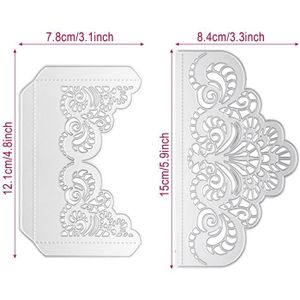 Rancheng Gaufrage Lot De 4 Matrices Découpe Géométrique - Acier Carbone - Pour Scrapbooking, DIY, Décor Poinçons Scrapbooking