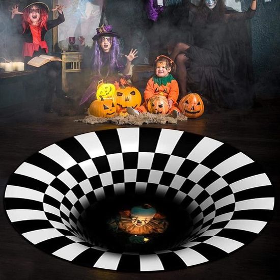 Paillasson Halloween Clown Effrayant 60x40 Cm - Décoration Entrée Maison, Tapis égout Horreur - 7