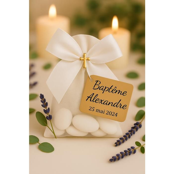 Lot De 50 Boîtes à Dragées + 50 Cartes Personnalisables Pour Baptême, Naissance, Anniversaire - Facile à Monter, Pas Besoin De Colle !