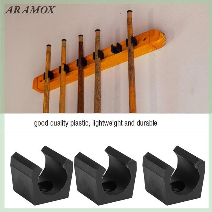 Tsffae Lot De 4 Supports De Queue De Billard – Caoutchouc Flexible – Fixation Murale Ou Armoire – Anti-glisse – Pour Club, Maison, Snooker