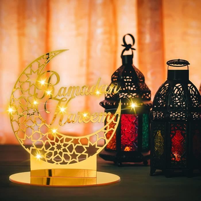 Décoration Ramadan Table Nappe Ramadan Noire 137x274cm - Motif Lune Et étoiles, Imperméable PVC - Décoration Table Aïd Deco Aid El Kebir Décoration Ramadan Table Nappe Ramadan Noire 137x274cm - Motif Lune Et étoiles, Imperméable PVC - Décoration Table Aïd Deco Aid El Kebir