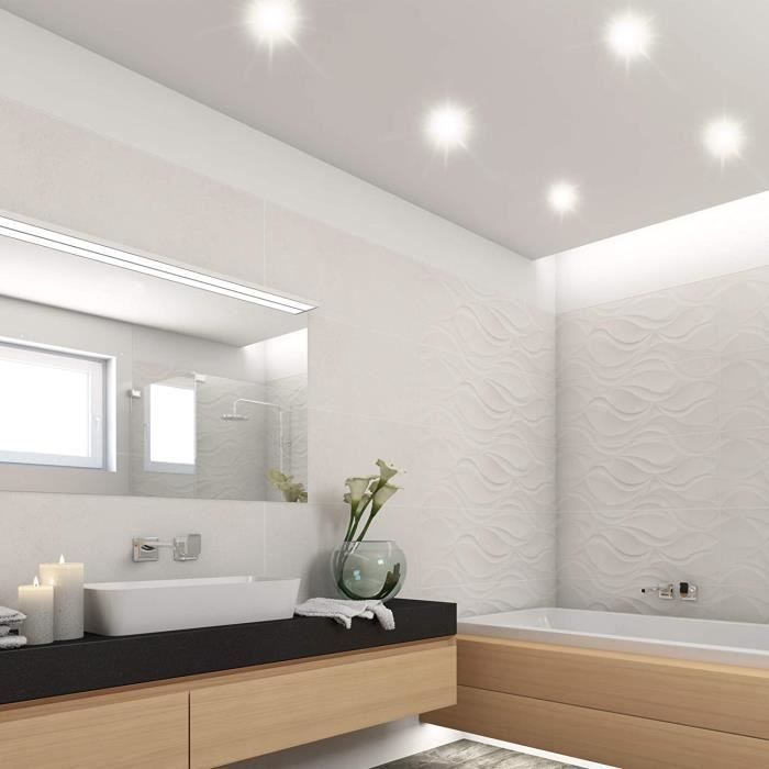 Spot encastrable pour salle de bain LED 230 V avec LED remplaçable