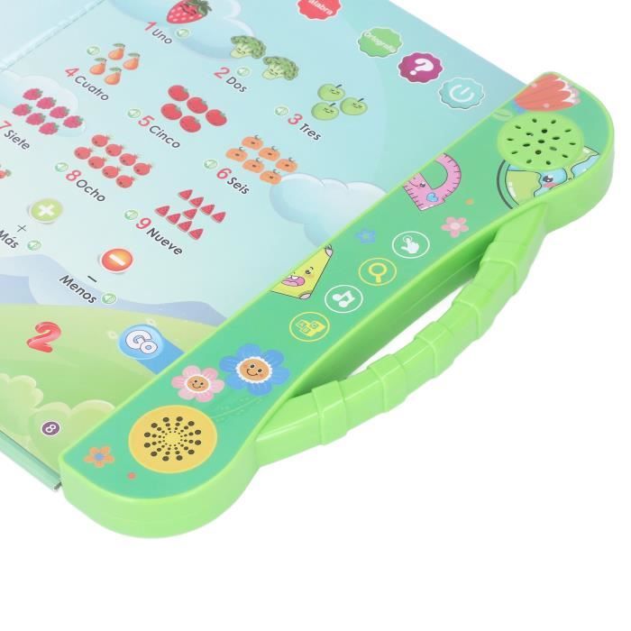 Livre Audio Interactif Pour Apprendre L'Espagnol - Enfants, Avec Pointeur, Couleurs, Animaux, Chiffres - 24,8x24,3 Cm