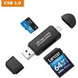 Eilife Lecteur de Carte Mémoire USB 3.0, Type C Lecteur de Carte SD/MicroSD OTG Adaptateur pour Macbook Pro, MacBook, iMac, Samsung-0