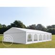 Tente de réception TOOLPORT 8x12 m - PVC 500g/m² - Blanc-0