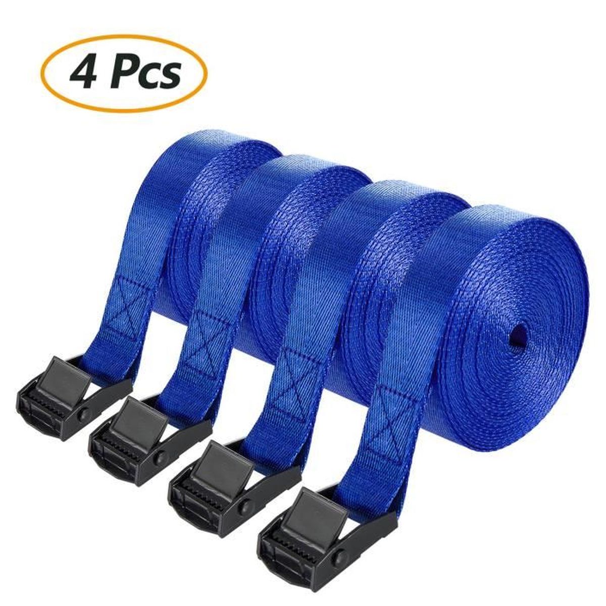 Pack 4 Sangles D Arrimage Sangle Voiture De Serrage A Cliquet