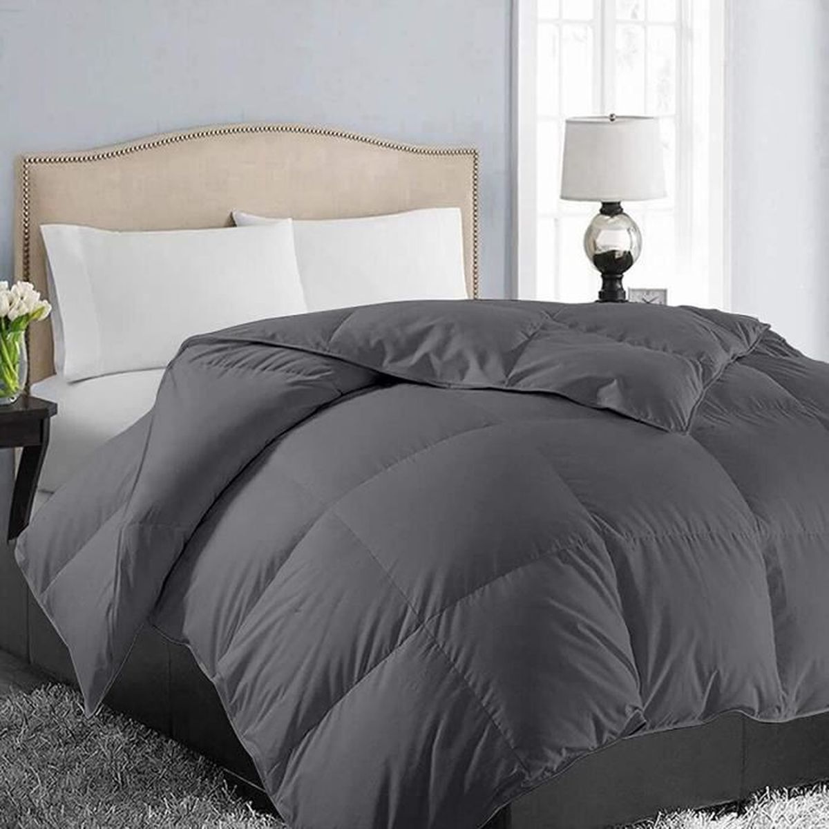 Couette chaude et douce 400g - hypoallergénique - Noir - 220X240CM