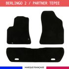 AUTOSWEET Tapis de voiture - Sur Mesure pour BERLINGO 2 / PARTNER tepee (2008 - 2018) - 3 pièces - Tapis de sol antidérapant pour automobile