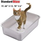 Bac à Litière - Yangbaga - 50x35x15cm - Acier Inoxydable - Anti-Odeur - Facile à Nettoyer