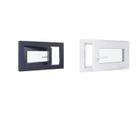 Fenêtre PVC Triple Vitrage - HEXA'FEN - LxH 700x400 mm - Ferrage Droite - Blanc intérieur - Anthracite extérieur