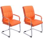 -CLP-Lot de 2 Chaises Cantilever XXL Anubis en Similicuir avec accoudoirs-Array