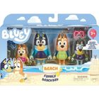 Bluey La famille à la Plage (4 figurines) - Univers miniature - MOOSE TOYS - Dès 3 ans