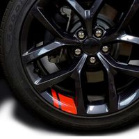 1SET Décoration voiture-Autocollants pour jantes de voiture Stripes-Décoration de sécurité pour voiture-6.5* 6.5cm-Rouge