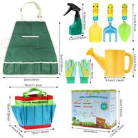 Kit d'outils de jardinage pour enfants - VGEBY - 9 pièces avec sac, gants et arrosoir