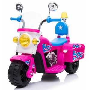 MOTO - SCOOTER Moto électrique pour enfant POLICE Mini Rose - Bat