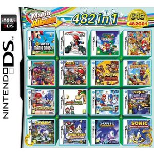 JEU DS - DSI 482 en 1 Cartouche de jeu DS Mario Multicart pour Nintendo DS NDSL NDSi 3DS 2DS