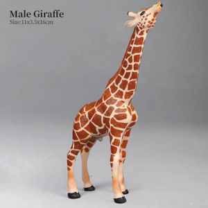 FIGURINE - PERSONNAGE Girafe-2 - Figurine de girafe sauvage en PVC pour 