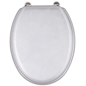 Abattant de Toilette en Bois compress/é HDF Galets Gris Siege WC Standard Universel Arvix
