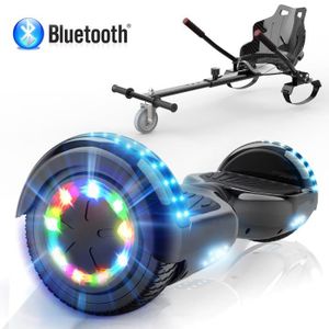 ACCESSOIRES HOVERBOARD Hoverboard CITYSPORTS 6.5'' Bluetooth Moteur 700W avec Roues LED Flash + Hoverkart Adjustable