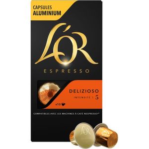 CAFÉ CAPSULE L'Or Espresso Delizioso intensité 5 Café Capsules 