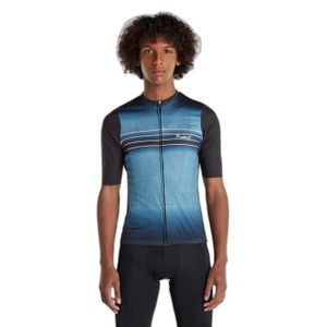 Maillot Cycliste Quick Step – Manches Courtes, XXL, Bleu, Plein Zip, Poches, été
