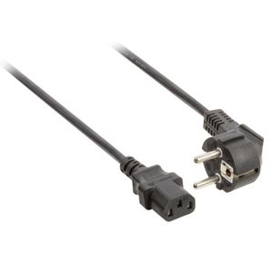 Câble d'alimentation PC IEC vers secteur 230V 2P+T coudé 90° (2m