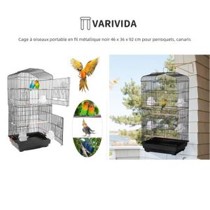 VOLIÈRE - CAGE OISEAU VARIVIDA Cage à oiseaux portable en fil métallique