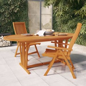 TABLE DE JARDIN  vidaXL Table de jardin 200x100x75 cm Bois d'eucaly