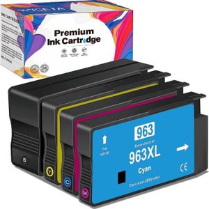 HP Imprimante tout-en-un jet d'encre couleur - OfficeJet Pro 9012e + HP 963  (3JA30AE) cartouche d'encre noir authentique - Cdiscount Informatique