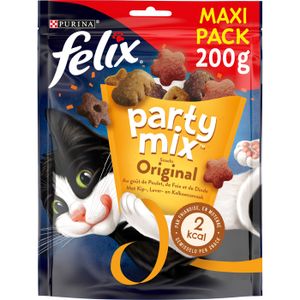 FRIANDISE FELIX Party Mix Original : Poulet, Foie, Dinde - 200g - Friandises pour chat