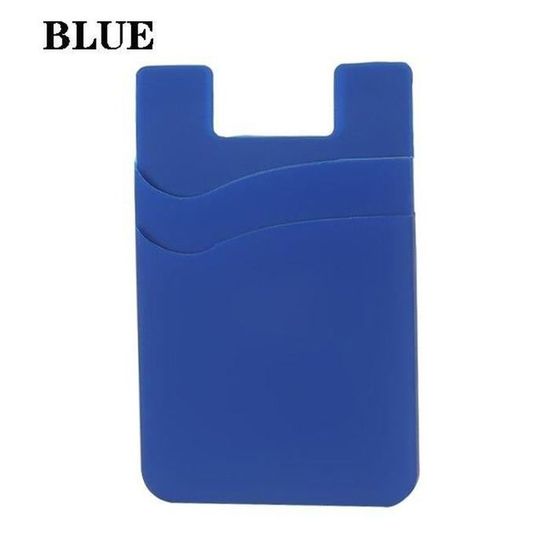 Porte-carte Adhésif Pour Téléphone - Pochette Silicone Pour Carte Bleue - Noir