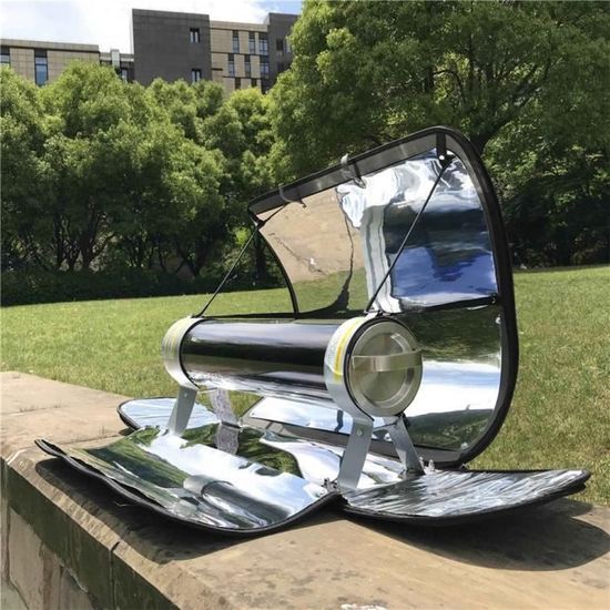 Cuisinière solaire rectangulaire portable, 2000W, barbecue