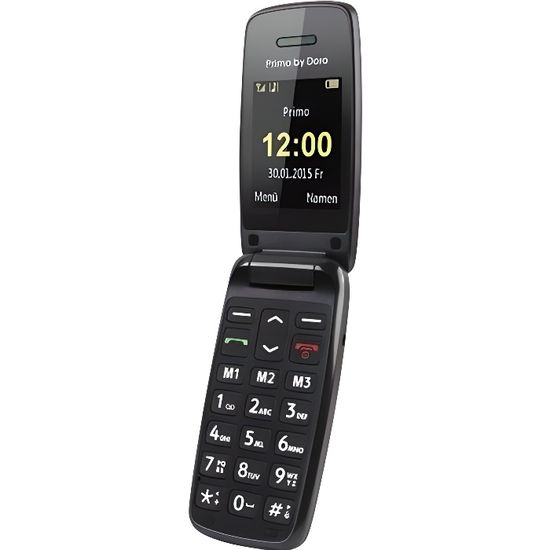 Téléphone mobile Doro Primo 401 Rouge - GSM - Clapet (escamotable) - 2" - Batterie 800mAh - SMS, MMS