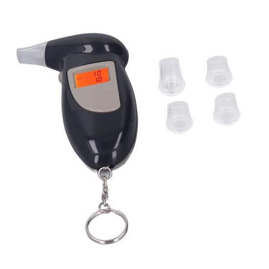 Éthylotest Numérique électronique En Forme De Porte-clés - Testeur D'alcool Digital Noir, Neuf
