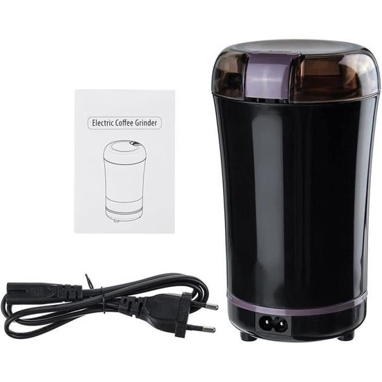 Moulin à Café électrique GOMETY - 200 W, Bol Amovible, Lames Inox, Pour Café, épices, Noix - Broyage Réglable