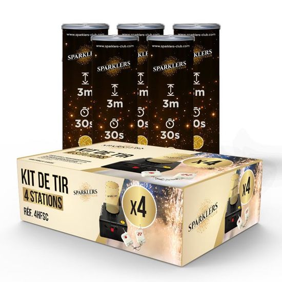 Pack 4 Déclencheurs 5 Jet de scène 2.5 mètres 30 secondes, Kit de tir