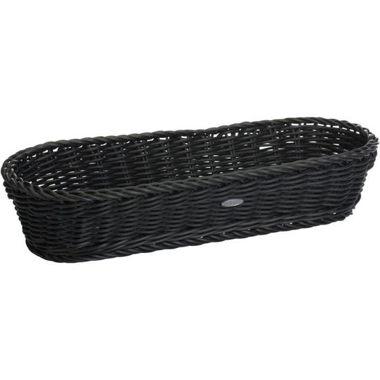 2x Panier à Couverts Westmark Rectangulaire - Polypropylène Tressé - Noir - 39,5 X 28 X 8,5 Cm - Pour Restaurant Ou Maison - 8