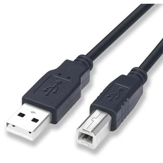 Câble USB universel pour imprimantes Canon, Epson, HP, Brother, Lexmark - 3M