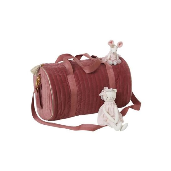 VERTBAUDET Sac langer Baby Roll en velours bois de rose Grenier