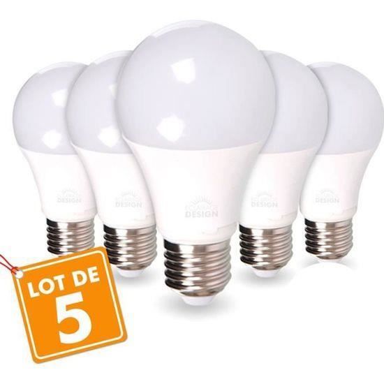 Lot de 10 Ampoules LED GU10 7W eq 70W Blanc Froid 6500 K - Cdiscount Maison