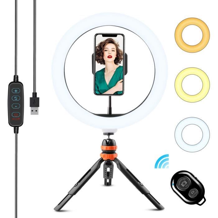 2PCs Anneau LED Selfie Lampe Lumière de remplissage Flash pour Téléphone 36  LED - Cdiscount Téléphonie