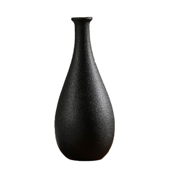 Vase en céramique 1Pc vase à fleur noir de simplicité élégante durable pour l'hôtel à la maison RANGEMENT - CASIER - ETAGERE