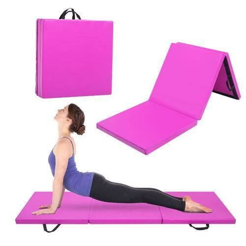 180x60x5cm Tapis de Gymnastique Epais - Matelas Gymnastique - Tapis Sol Gymnastique - Tapis Gymnastique Pliable Violet