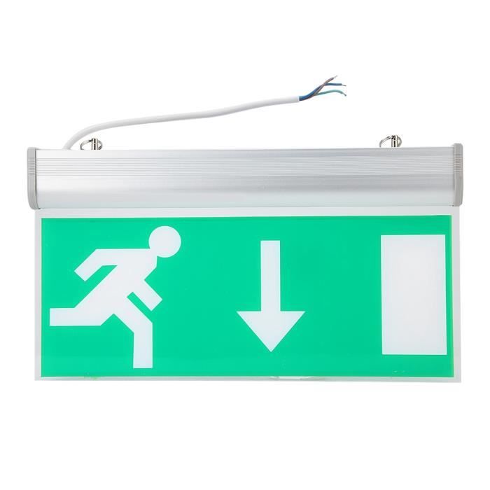 Lanqi Panneau d'éclairage de Sortie d'urgence en Acrylique Signe d'évacuation de Sécurité 110-220V