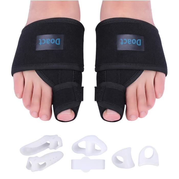 NAKESHOP 1 correcteur redresseur d'orteils Bunion + séparateur d'orteils en gel de silicone 3 paires (L)