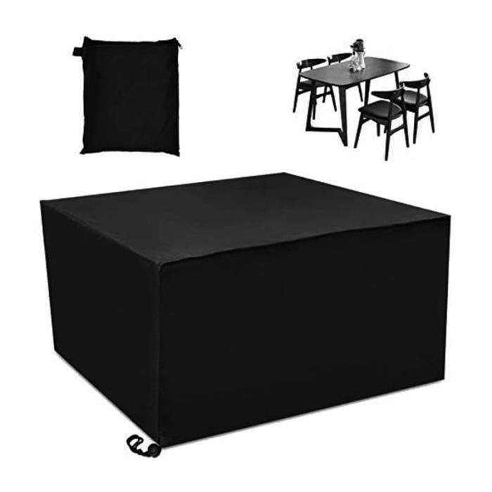 Housse Salon de Jardin, 135*135*75CM,polyester Mobilier Jardin Couverture pour Jardin Salon et Patio Mobilier - Noir