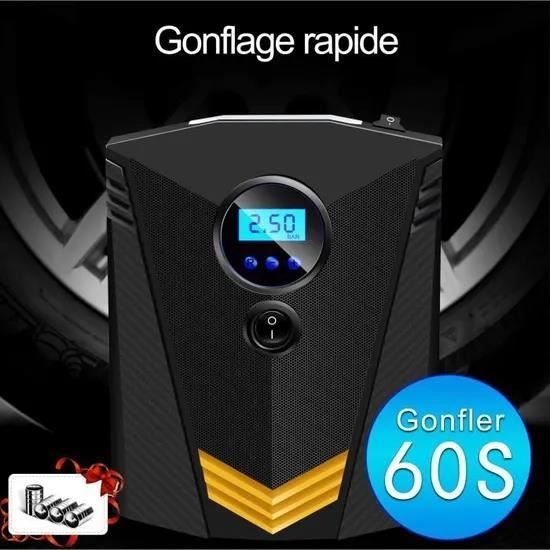 Compresseur d'air Voiture Portatif 12V - Affichage numérique , Gonfleur Pneus Arrêt automatique avec Lampe LED