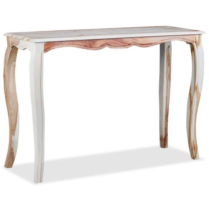 Table console Bureau Petit Bureau table d'entrée table d'appoint industriel Bois de Sesham massif 110 x 40 x 76 cm